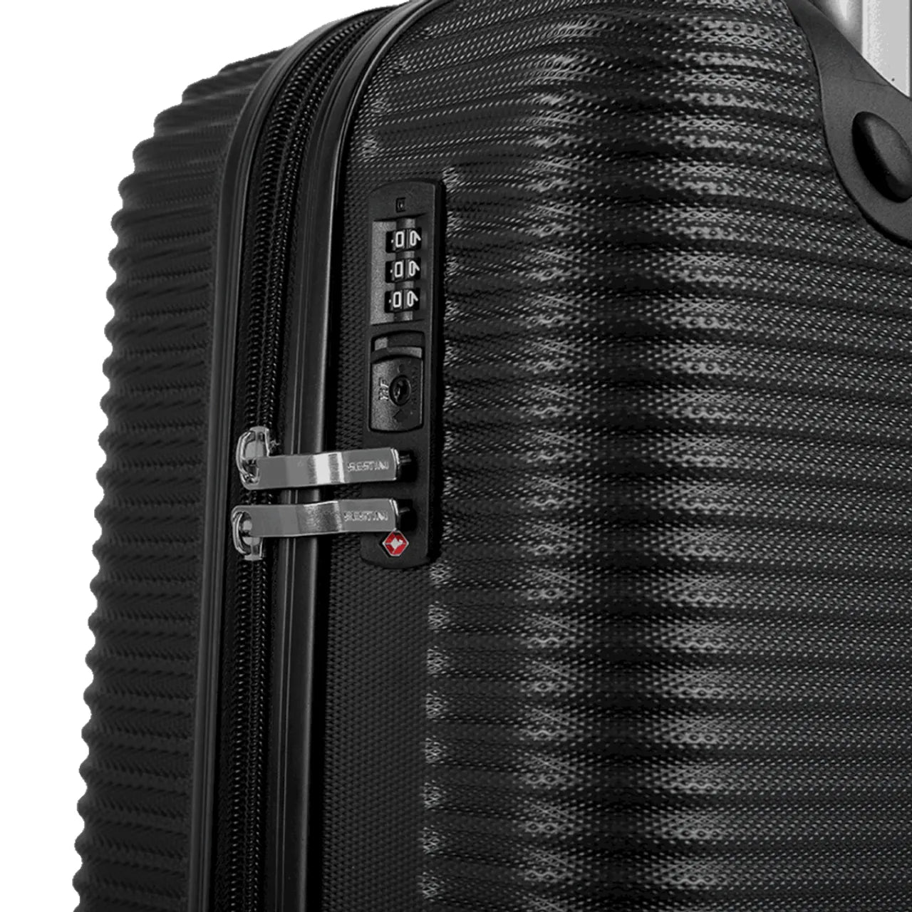 Mala de Bordo 10kg Sestini 4 All ABS com Cadeado TSA Rodas 360° Preta