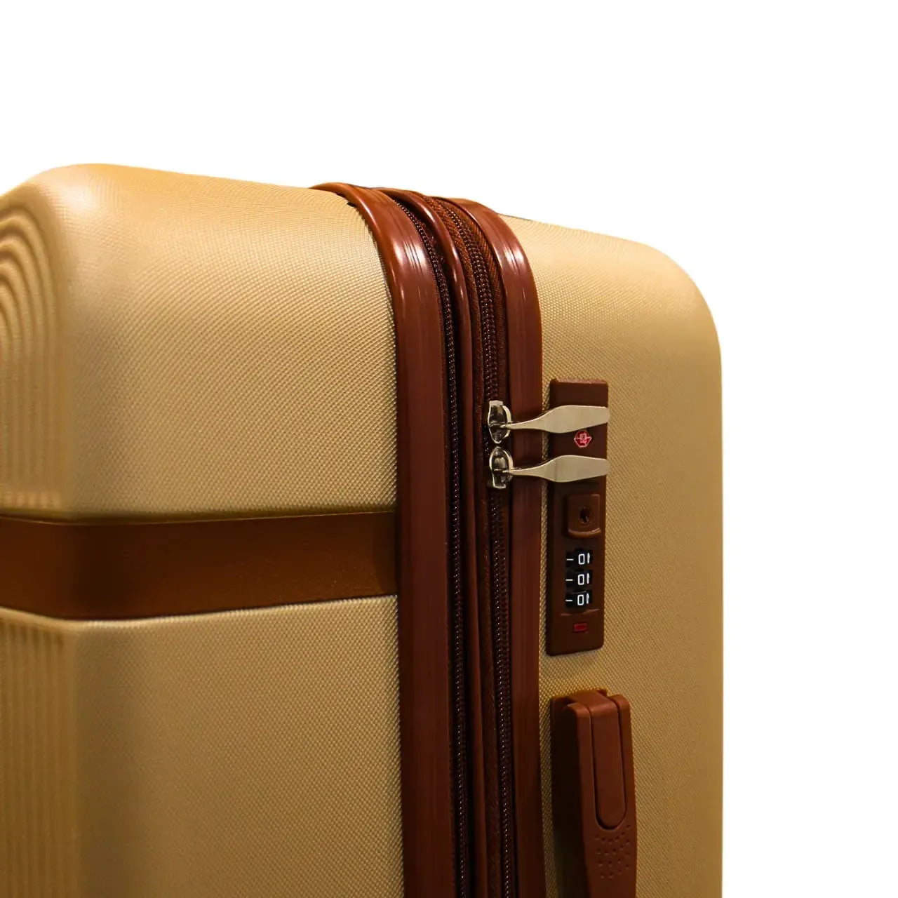 Mala de Viagem 23kg ABS Qualis Rodas 360° Champanhe