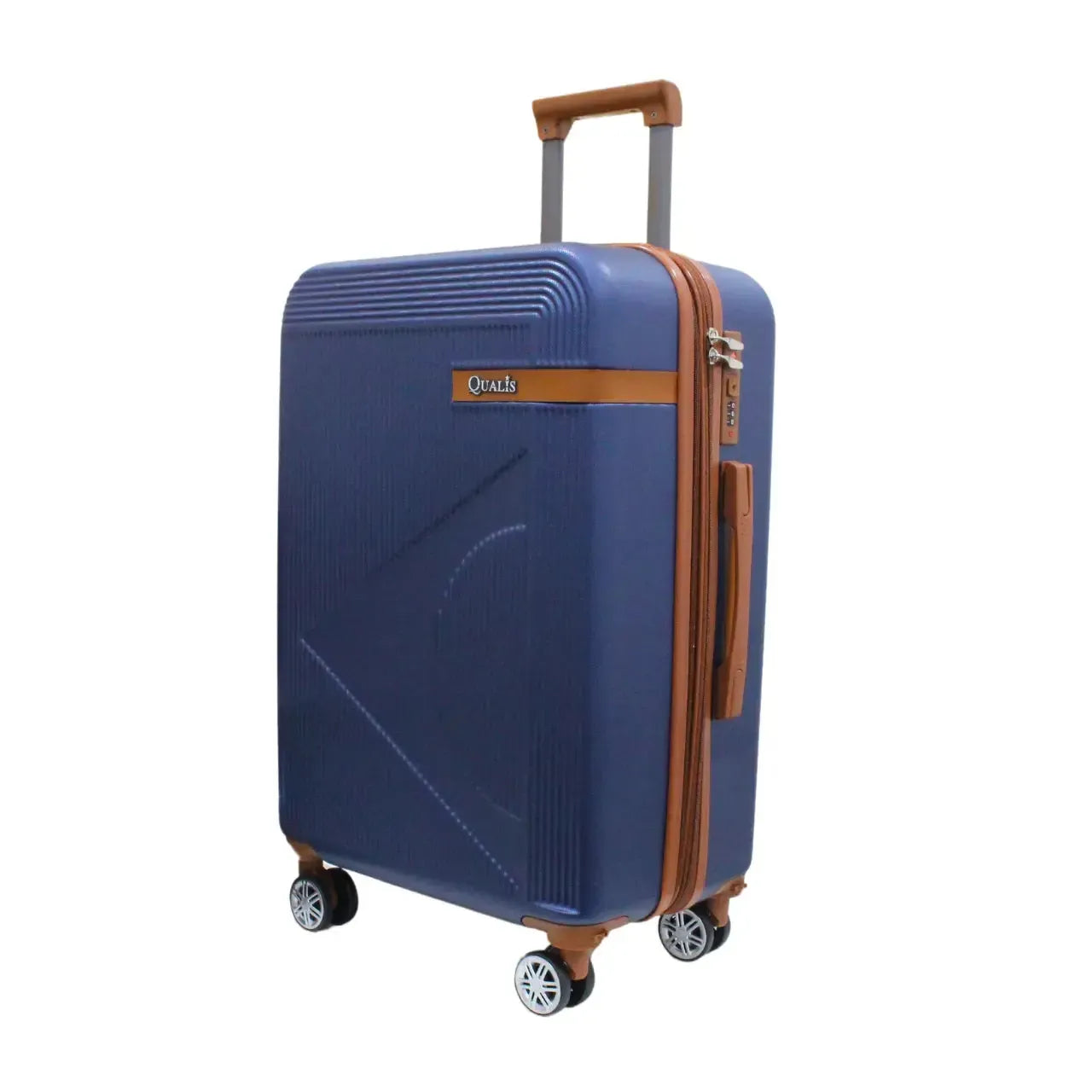 Mala de Viagem 23kg Média ABS Qualis Rodas 360° Azul