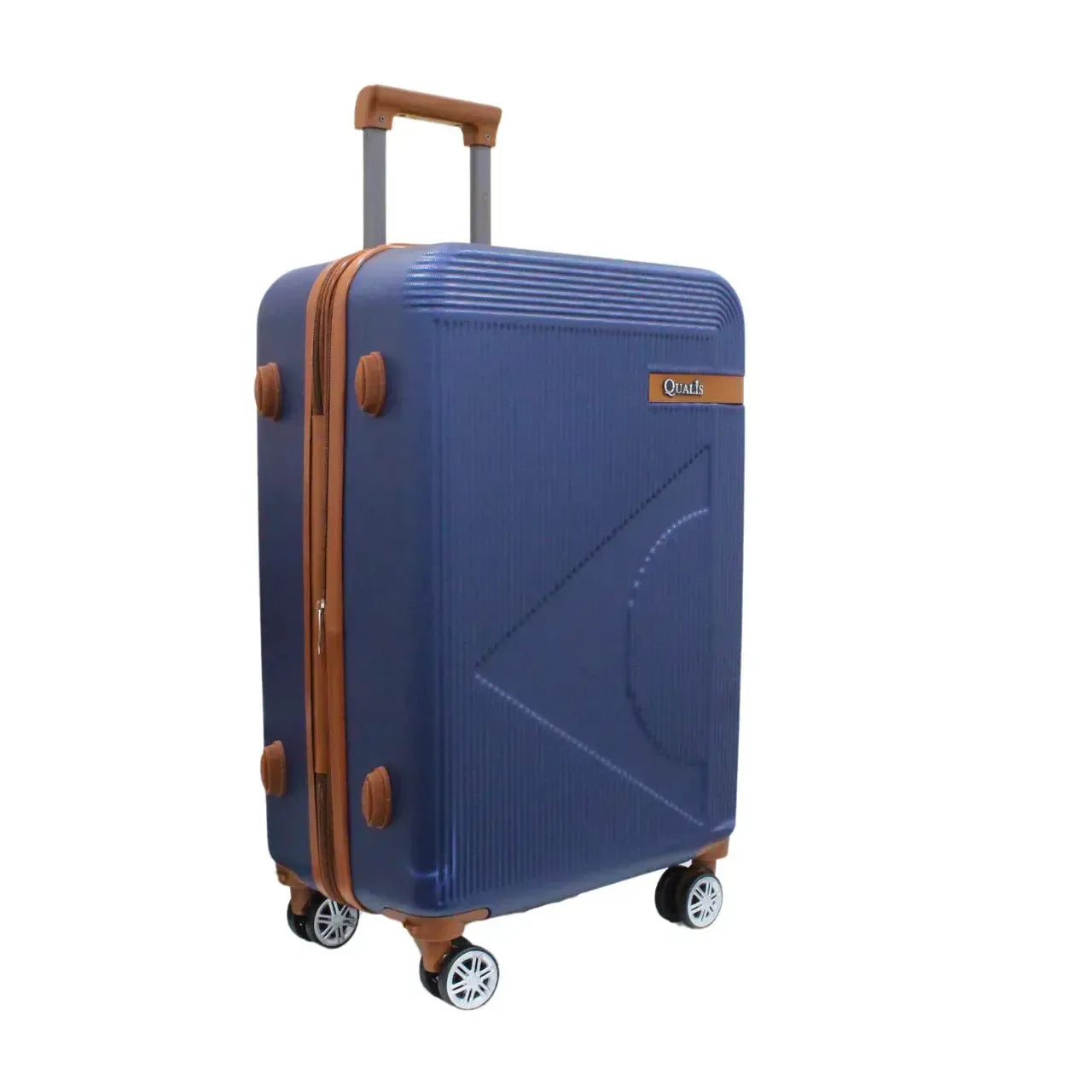 Mala de Viagem 23kg Média ABS Qualis Rodas 360° Azul