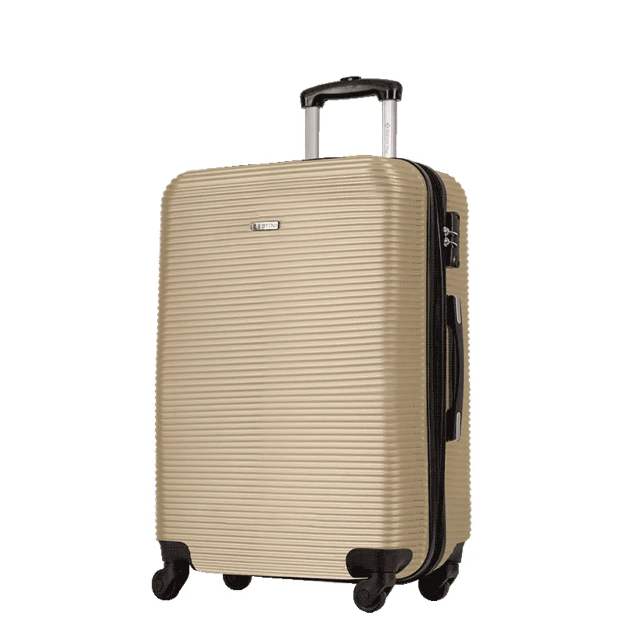 Mala de Viagem 23kg Média Sestini All Star Dourado ABS com Cadeado TSA Rodas 360°