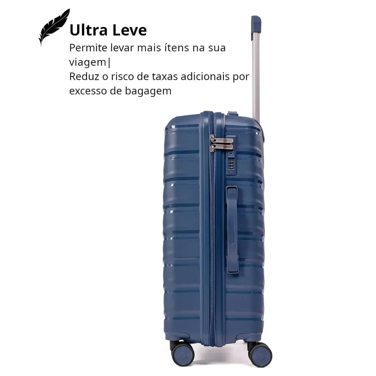 Mala de Viagem 23kg Polipropileno Polo King Azul