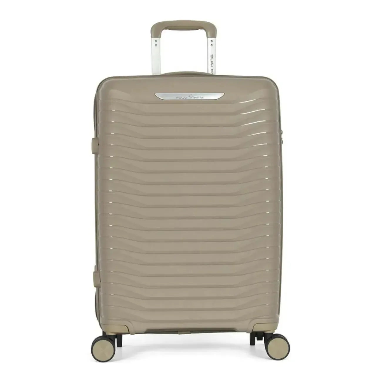 Mala de Viagem 23kg Polo King Polipropileno Champanhe Rodas 360°
