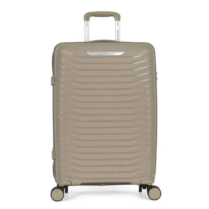 Mala de Viagem 23kg Polo King Polipropileno Champanhe Rodas 360°