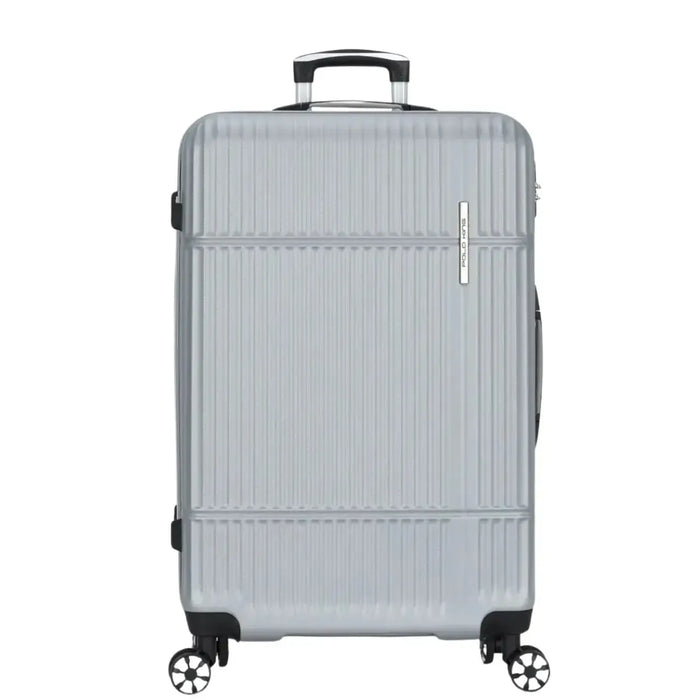 Mala de Viagem 32kg Prata Fibra Rígida Rodas 360° Grande