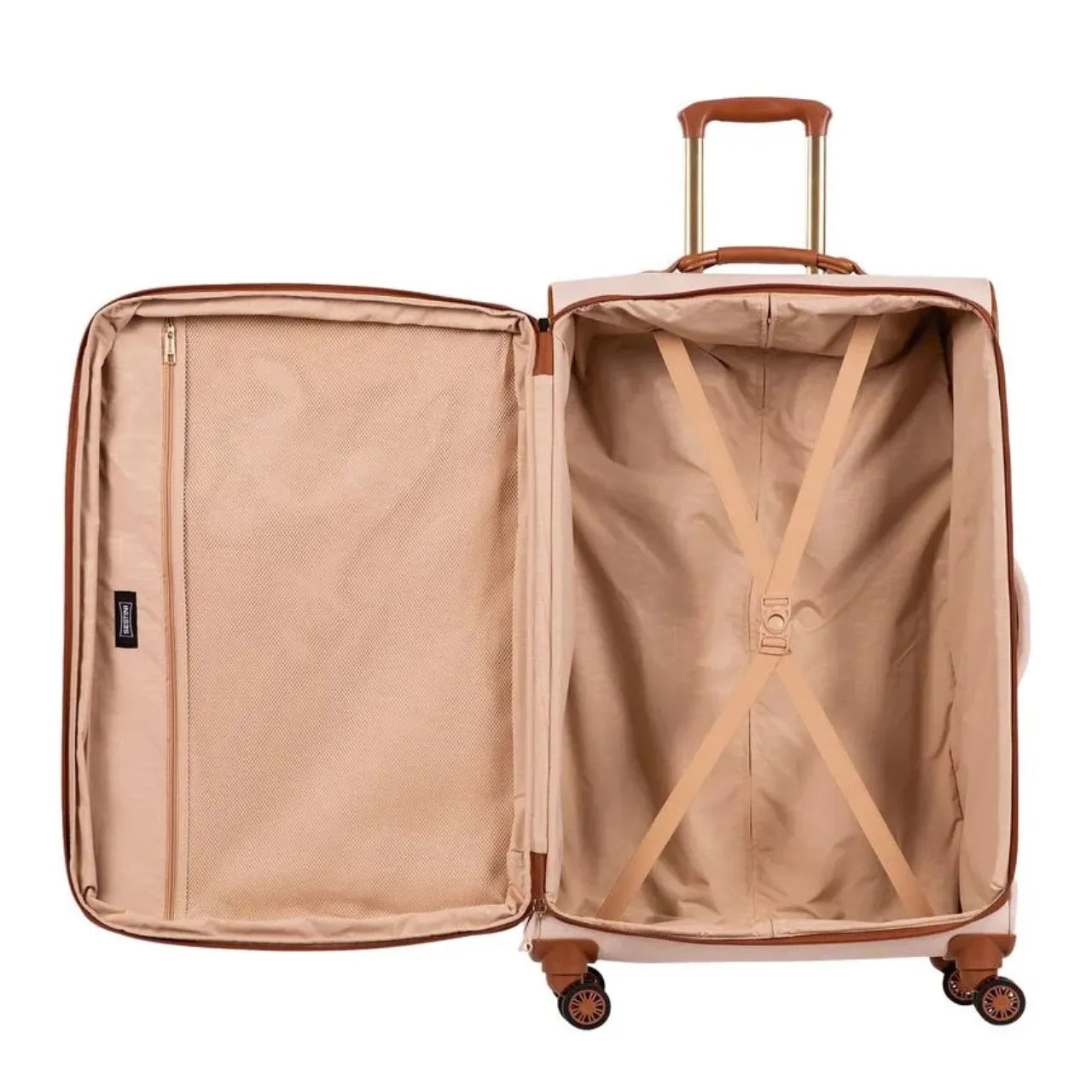 Mala de Viagem 32kg Tecido Sestini Royale Rodas 360° Bege