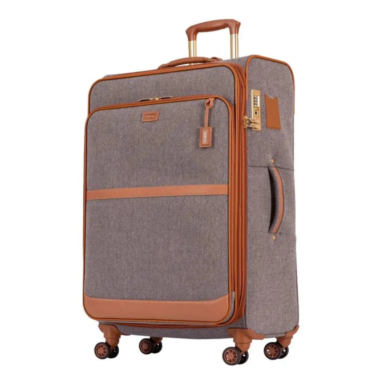 Mala de Viagem 32kg Tecido Sestini Royale Rodas 360° Cinza