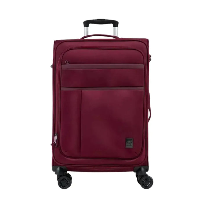 Mala de Viagem Bagaggio 23kg Tecido Vermelha Rodas 360°