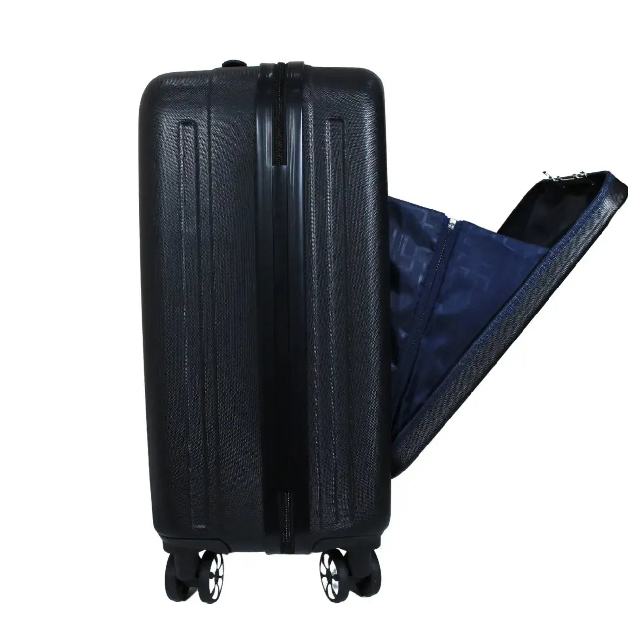 Mala de Viagem Bordo 10kg Notebook com TSA e Porta Garrafas Polo King Preta
