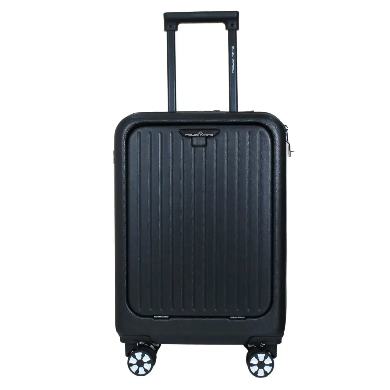 Mala de Viagem Bordo 10kg Notebook com TSA e Porta Garrafas Polo King Preta