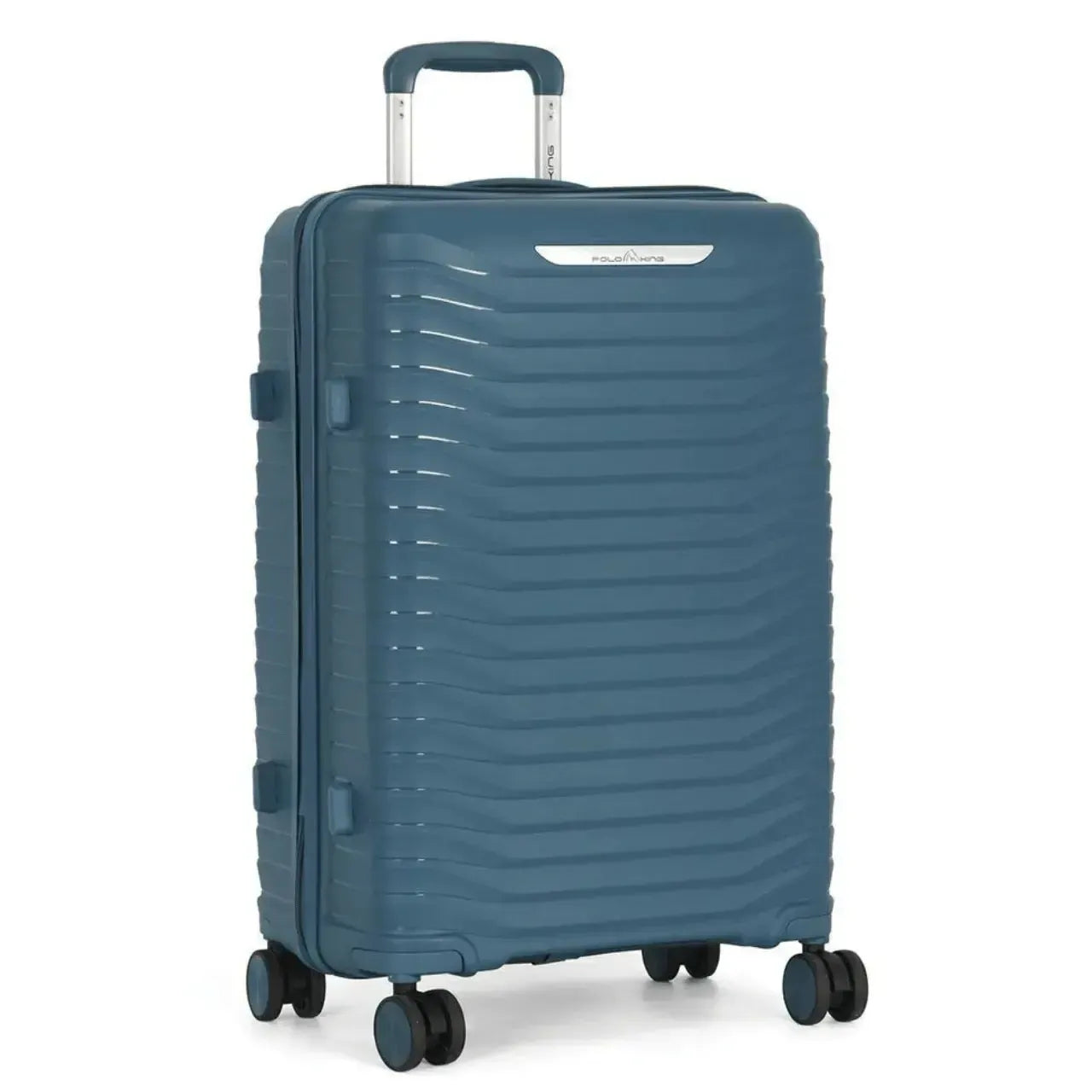 Mala de Viagem Grande 32kg Polo King Polipropileno Azul Rodas 360°