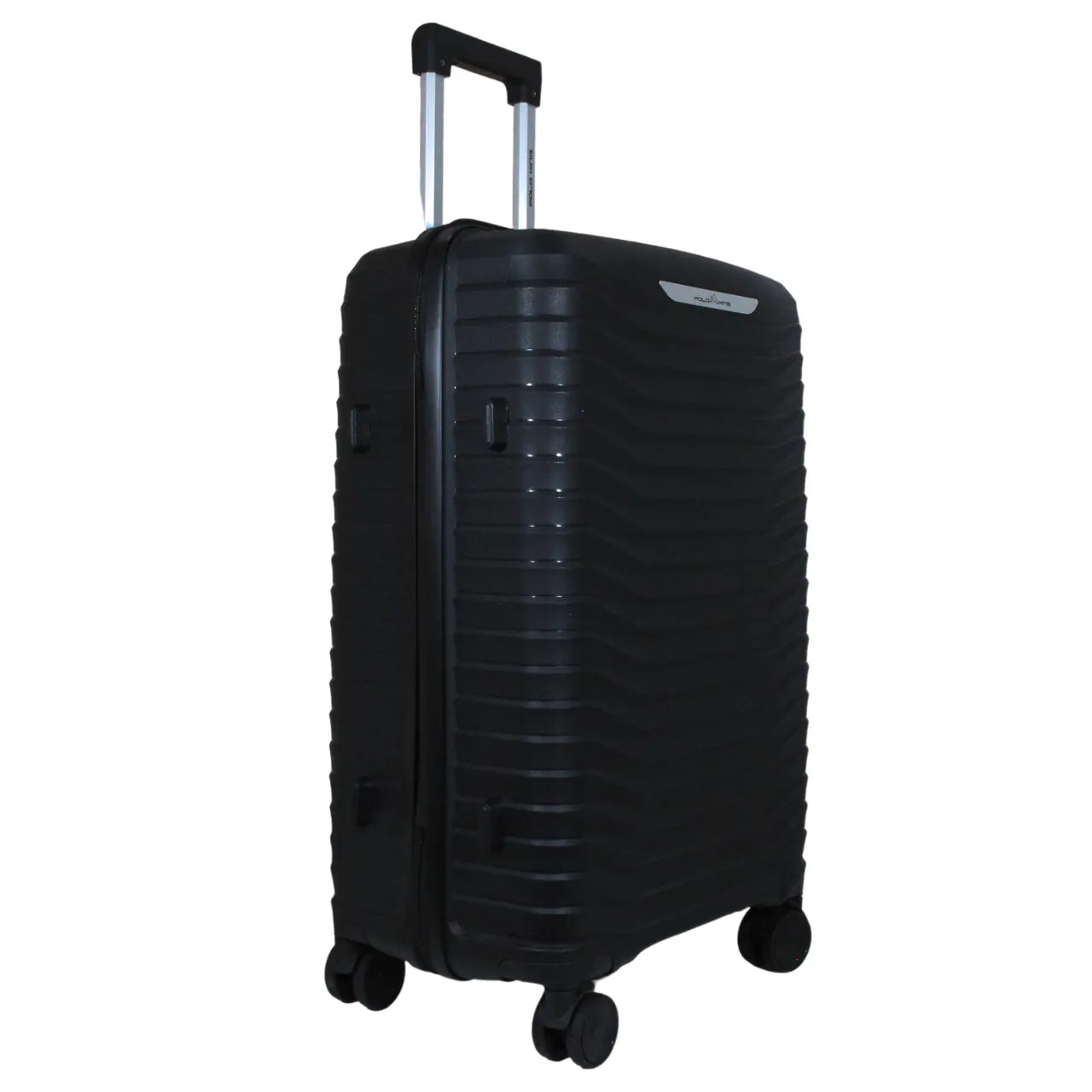 Mala de Viagem Grande 32kg Polo King Polipropileno Preta Rodas 360°