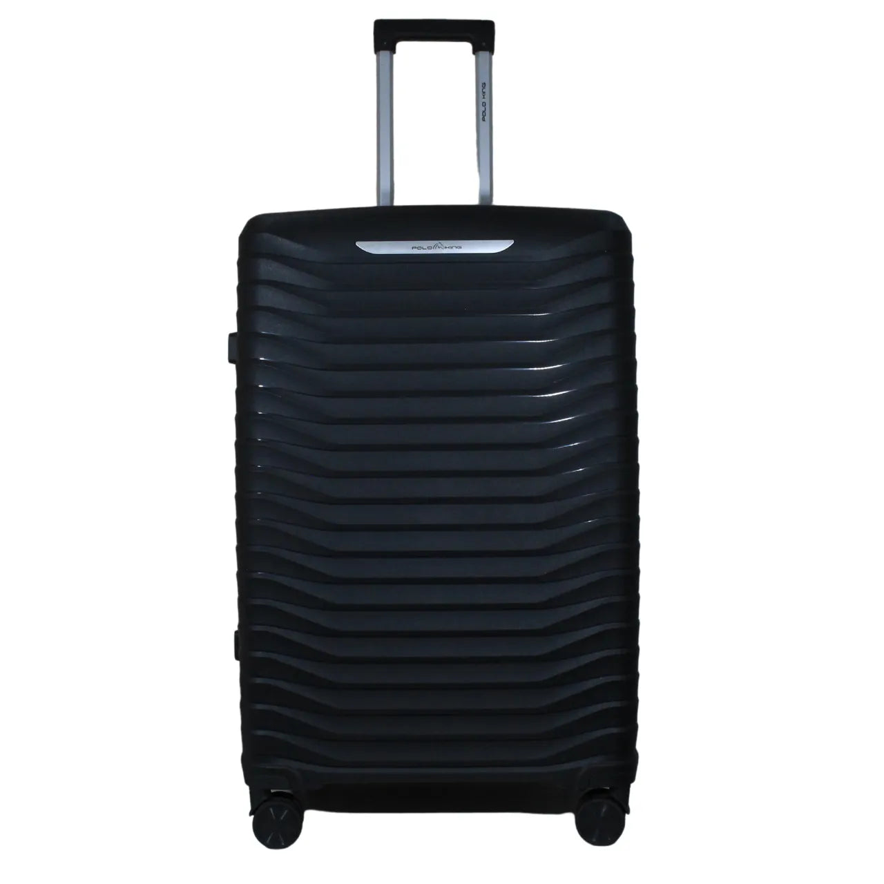Mala de Viagem Grande 32kg Polo King Polipropileno Preta Rodas 360°