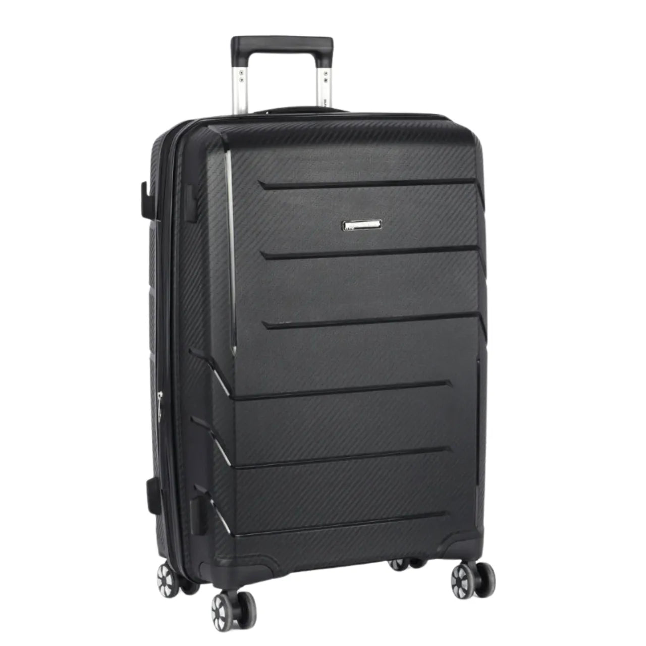 Mala de Viagem Grande 32kg Preta Polo King Polipropileno Rodas 360°
