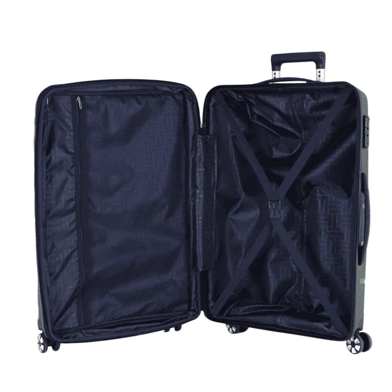 Mala de Viagem Grande 32kg Preta Polo King Polipropileno Rodas 360°