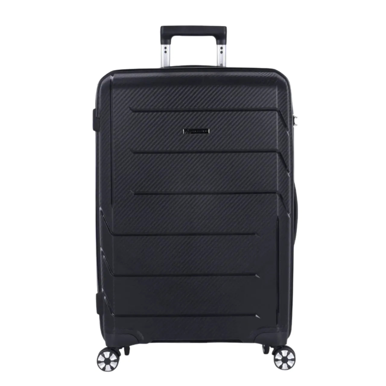 Mala de Viagem Grande 32kg Preta Polo King Polipropileno Rodas 360°