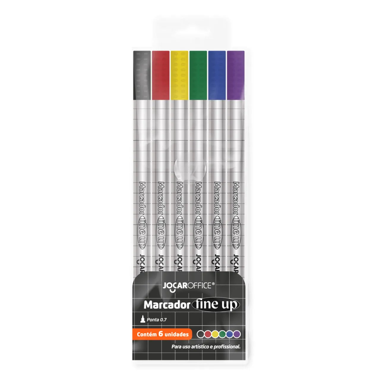 Marcador Fine Up 0.7mm 6 Cores Jocar Office
