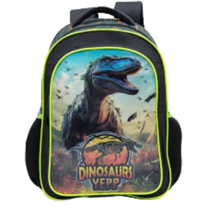 Mochila Baby Infantil Costas Dinossauro Escolar com Bolsos Laterais