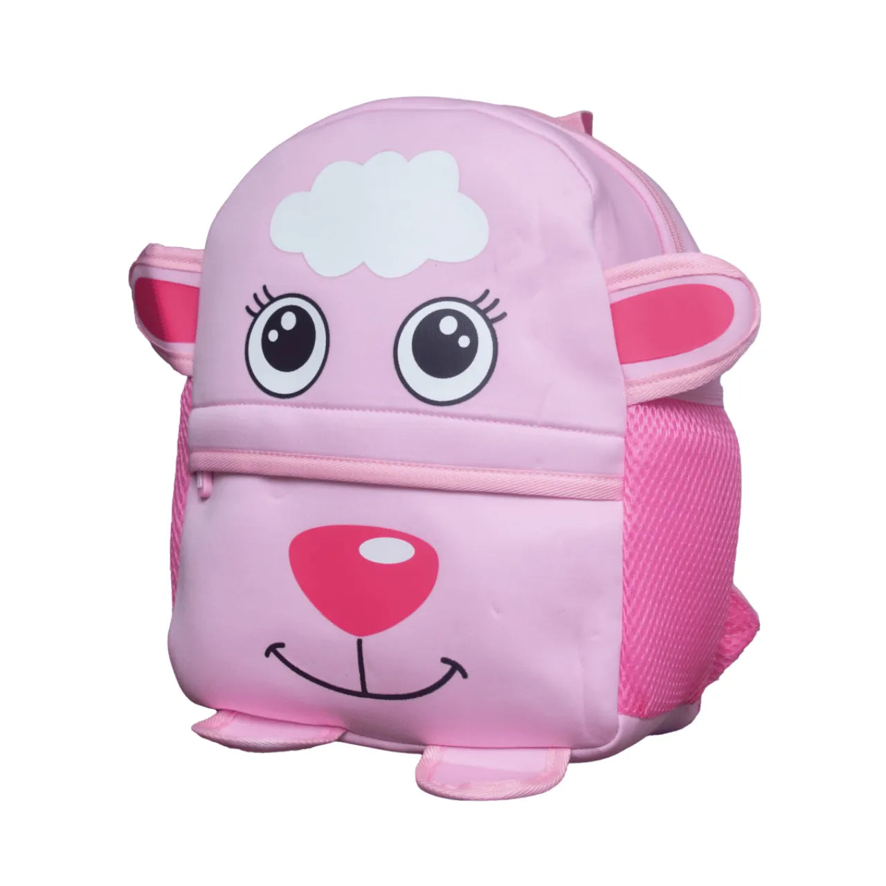 Mochila Baby Infantil Costas Ovelhinha Rosa Escolar com Bolsos Laterais