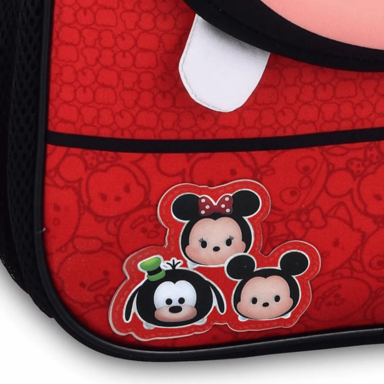 Mochila Baby Infantil Escolar Costas Minnie 3D Vermelha Bolsos laterais