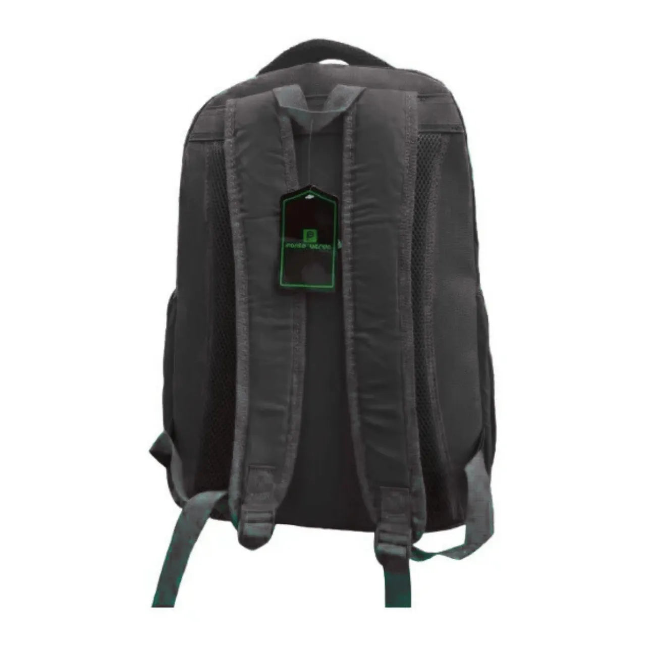 Mochila De Costas Preta com Detalhes Dourado Ponto Verde