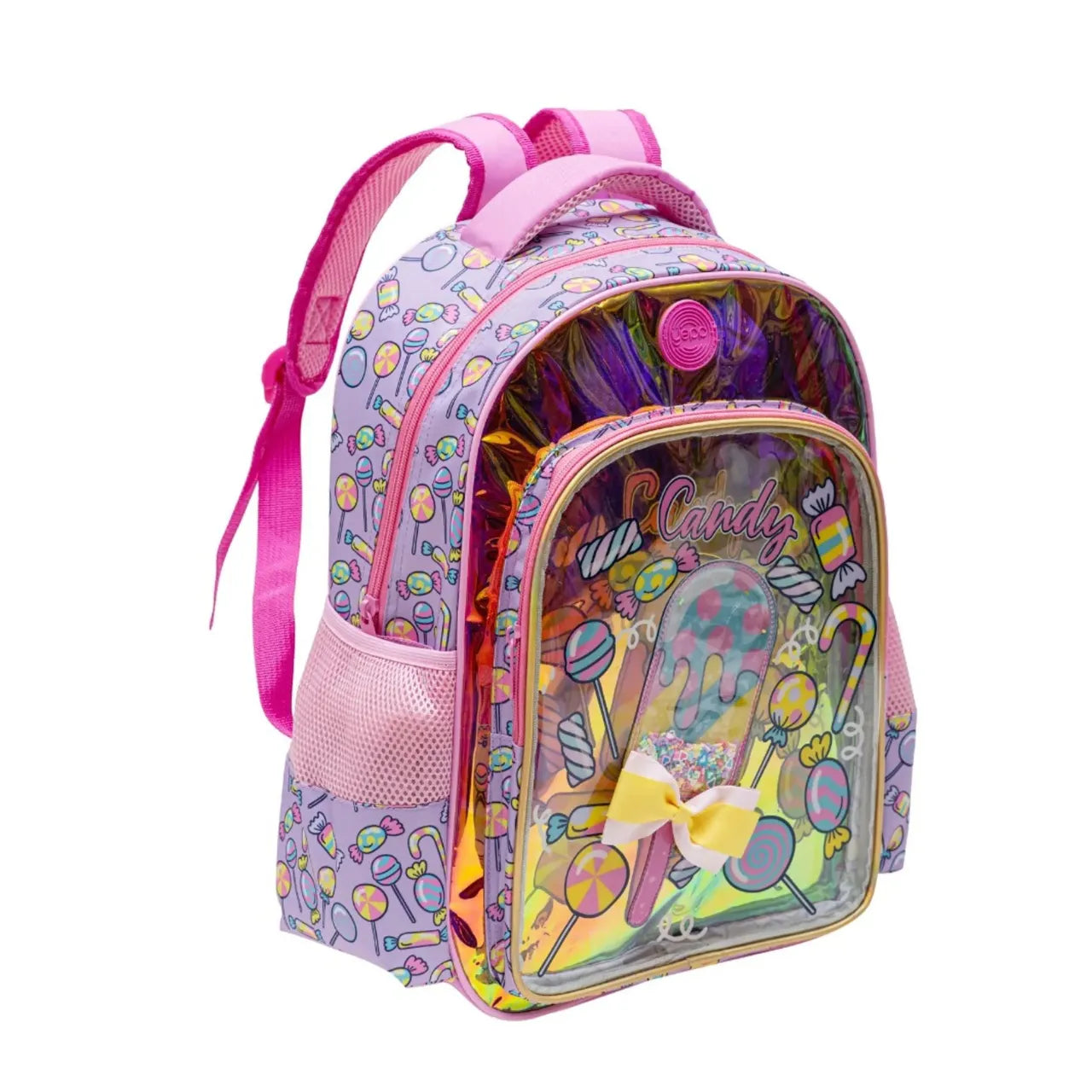 Mochila Infantil Candy Escolar Costas Rosa
