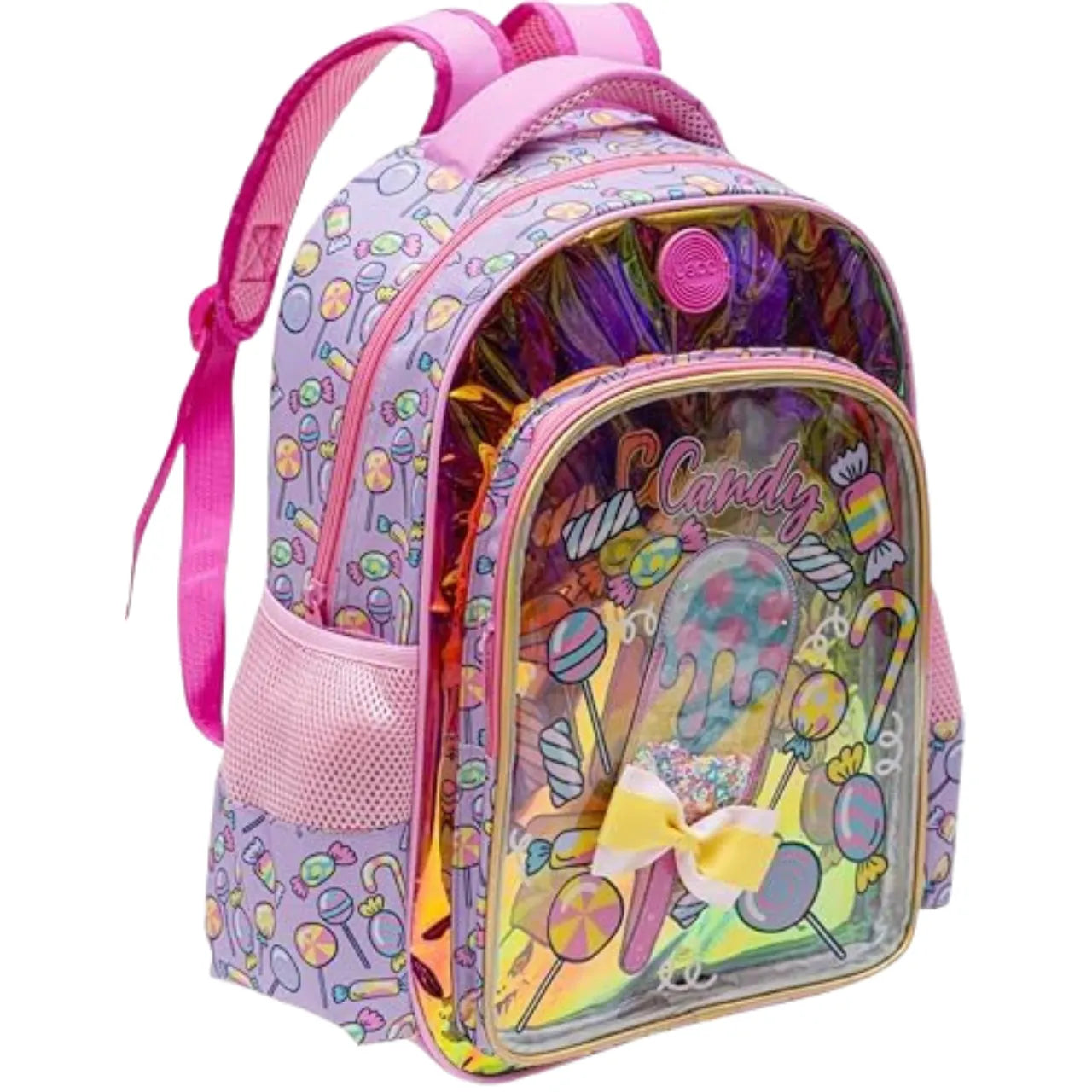 Mochila Infantil Candy Escolar Costas Rosa