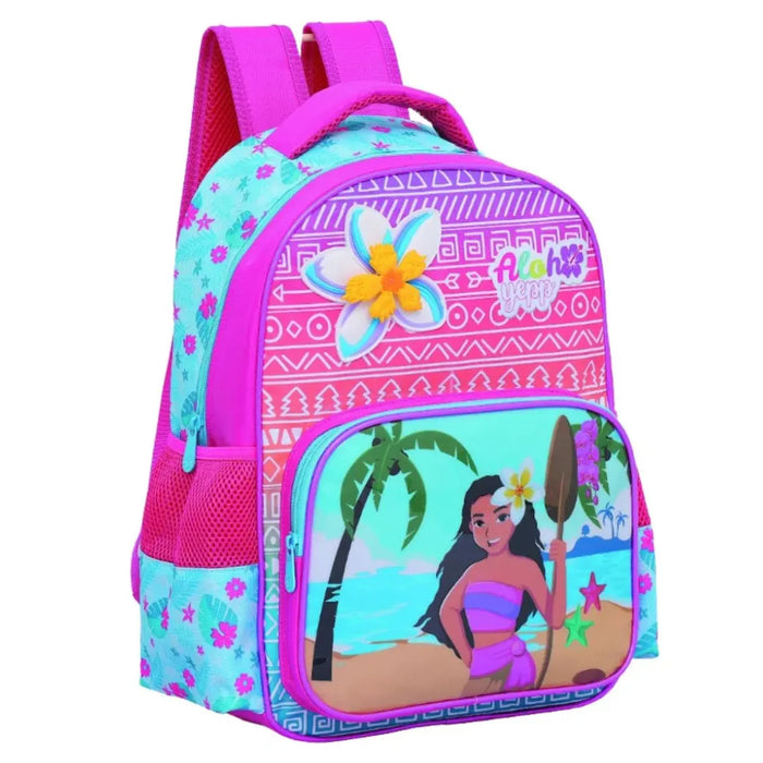 Mochila Infantil Costas Aloha Yepp Floral Praia com Bolso Frontal