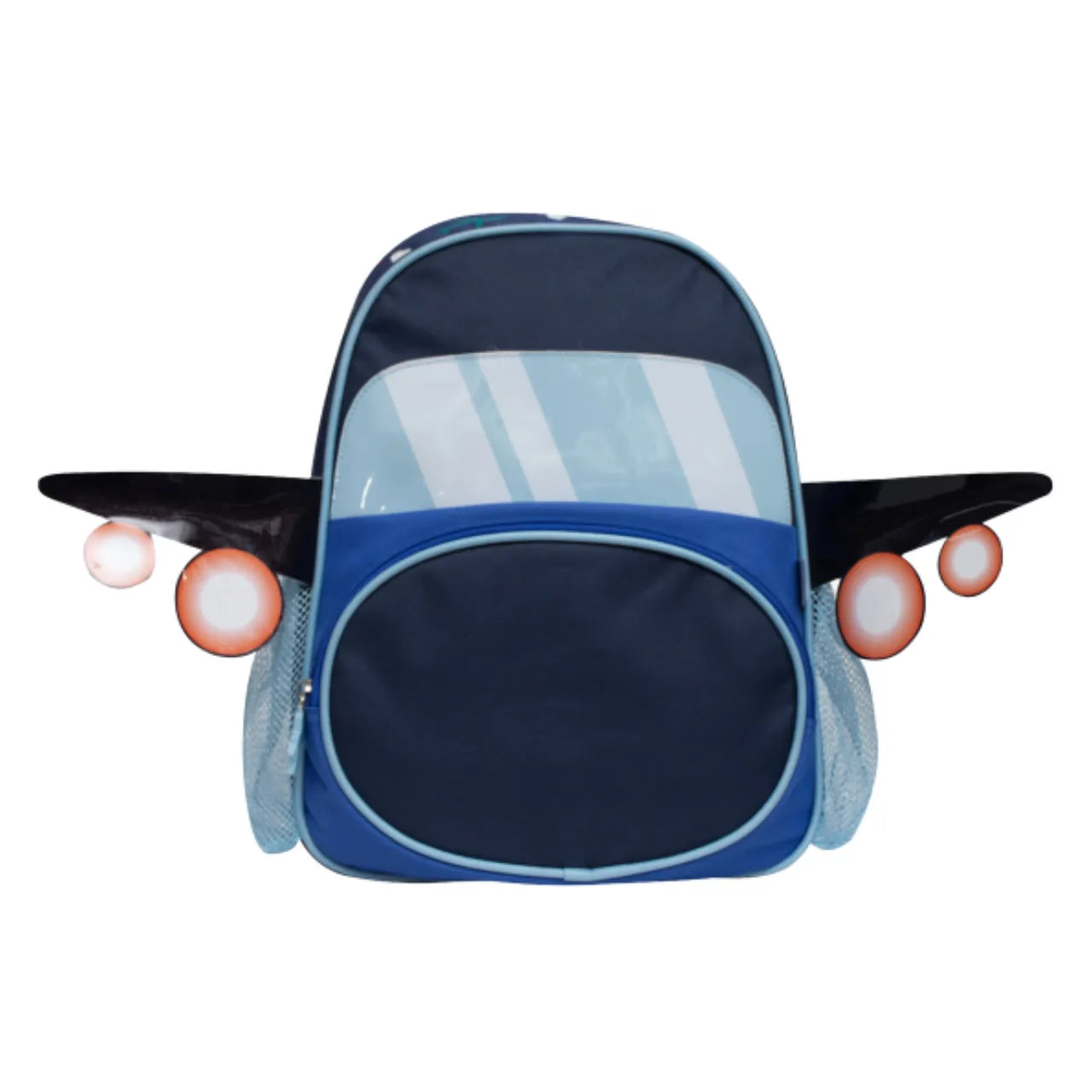 Mochila Infantil Costas Avião 3D Azul Escolar
