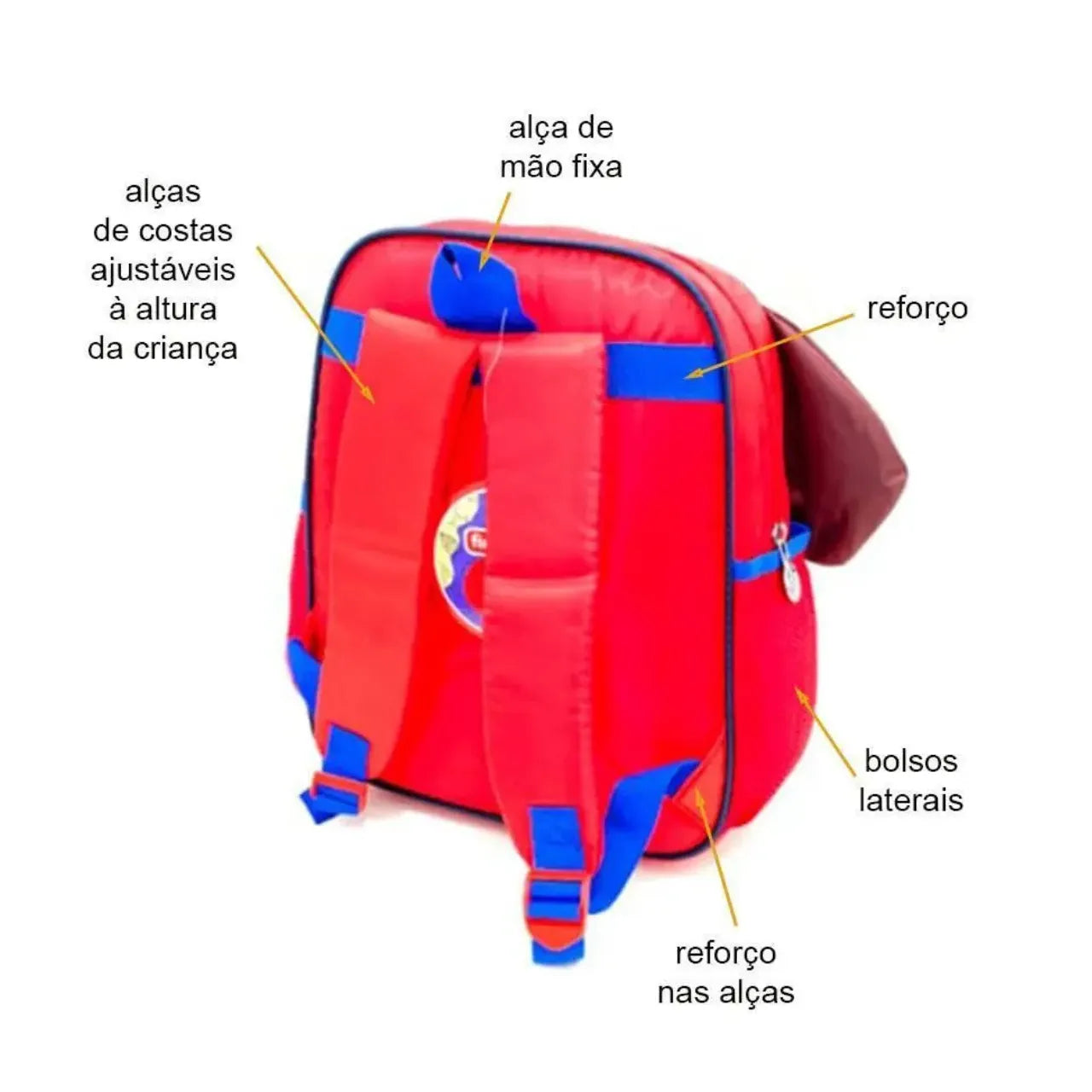 Mochila Infantil Costas Cachorro Police Firstbag 2 Zíper