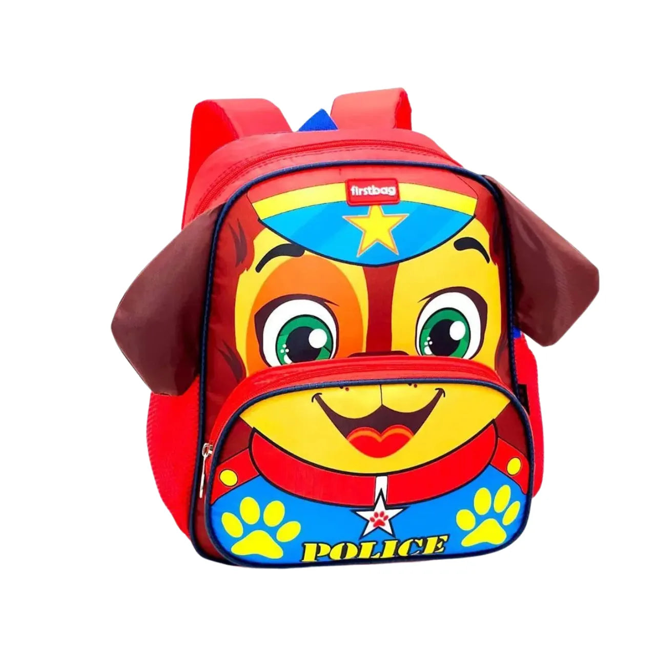 Mochila Infantil Costas Cachorro Police Firstbag 2 Zíper