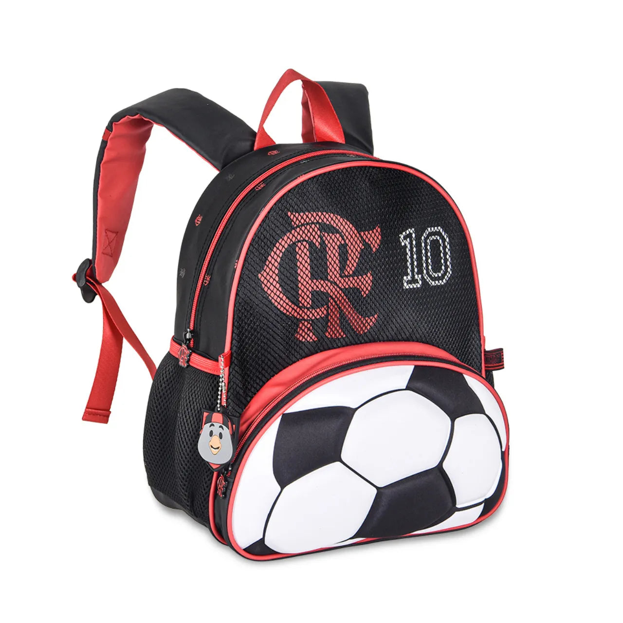 Mochila Infantil Costas Flamengo Futebol Preta 2 Zíper