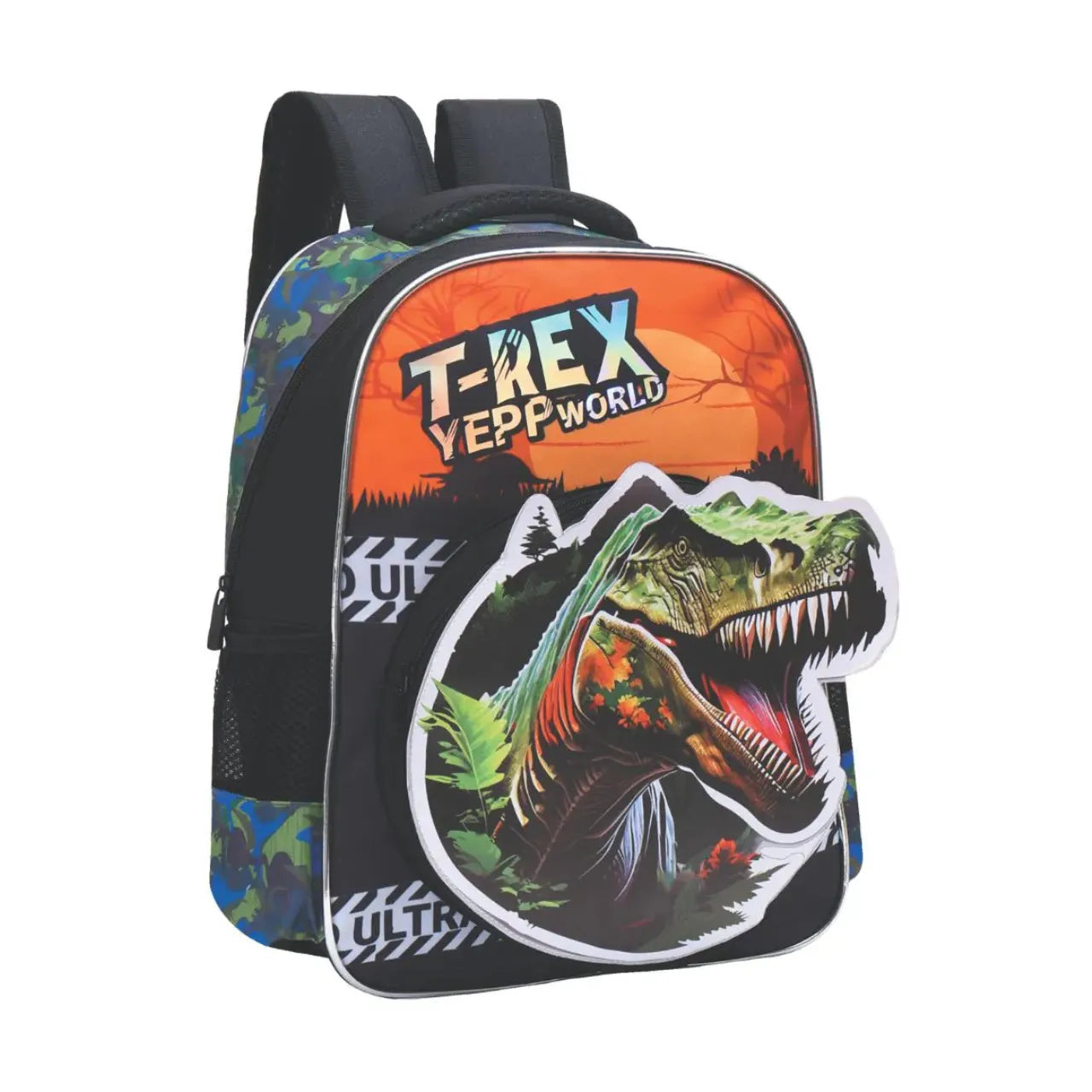 Mochila Infantil Costas T Rex Yepp World Bolsos Laterais