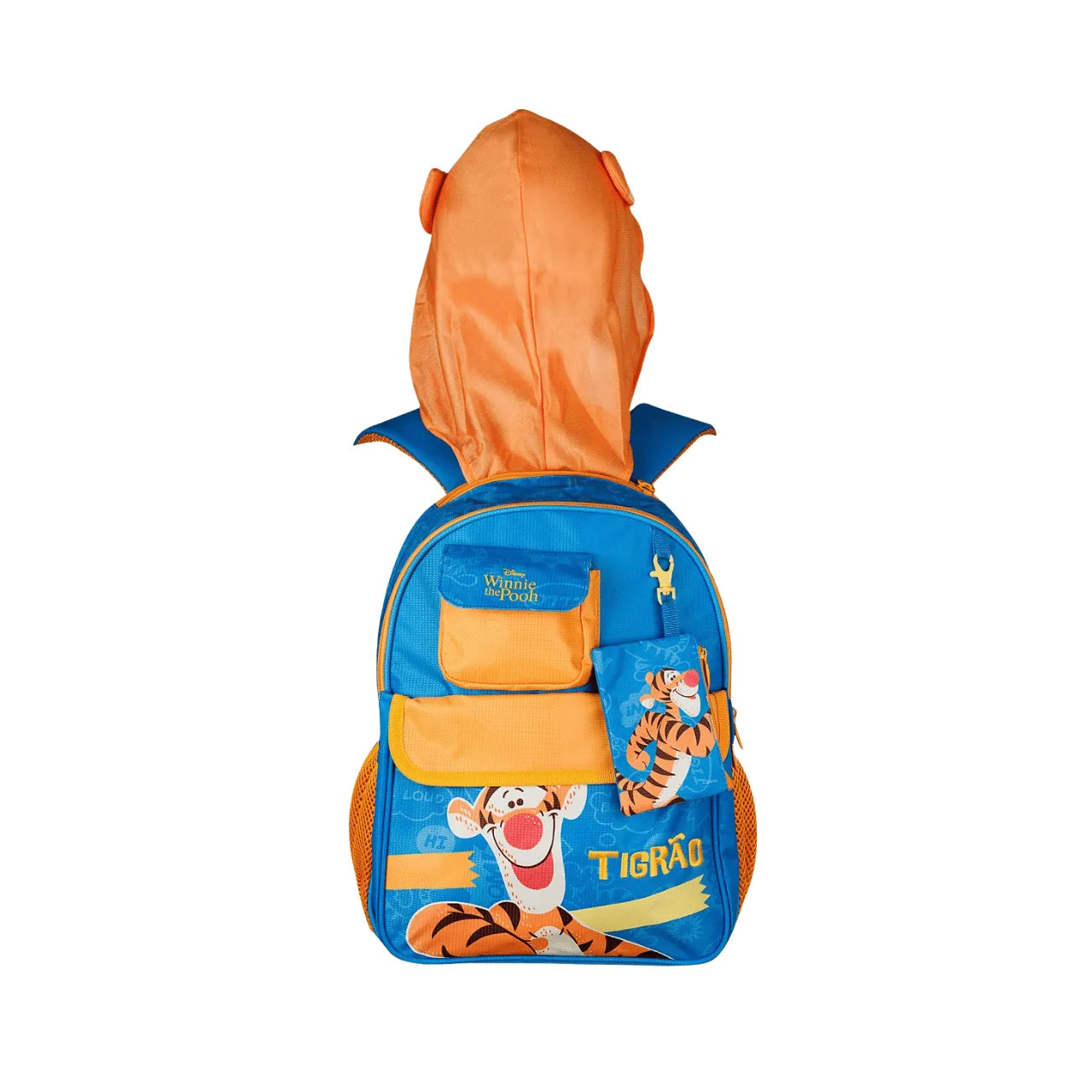 Mochila Infantil Costas Tigrão Winnie the Pooh com Bolsos Laterais