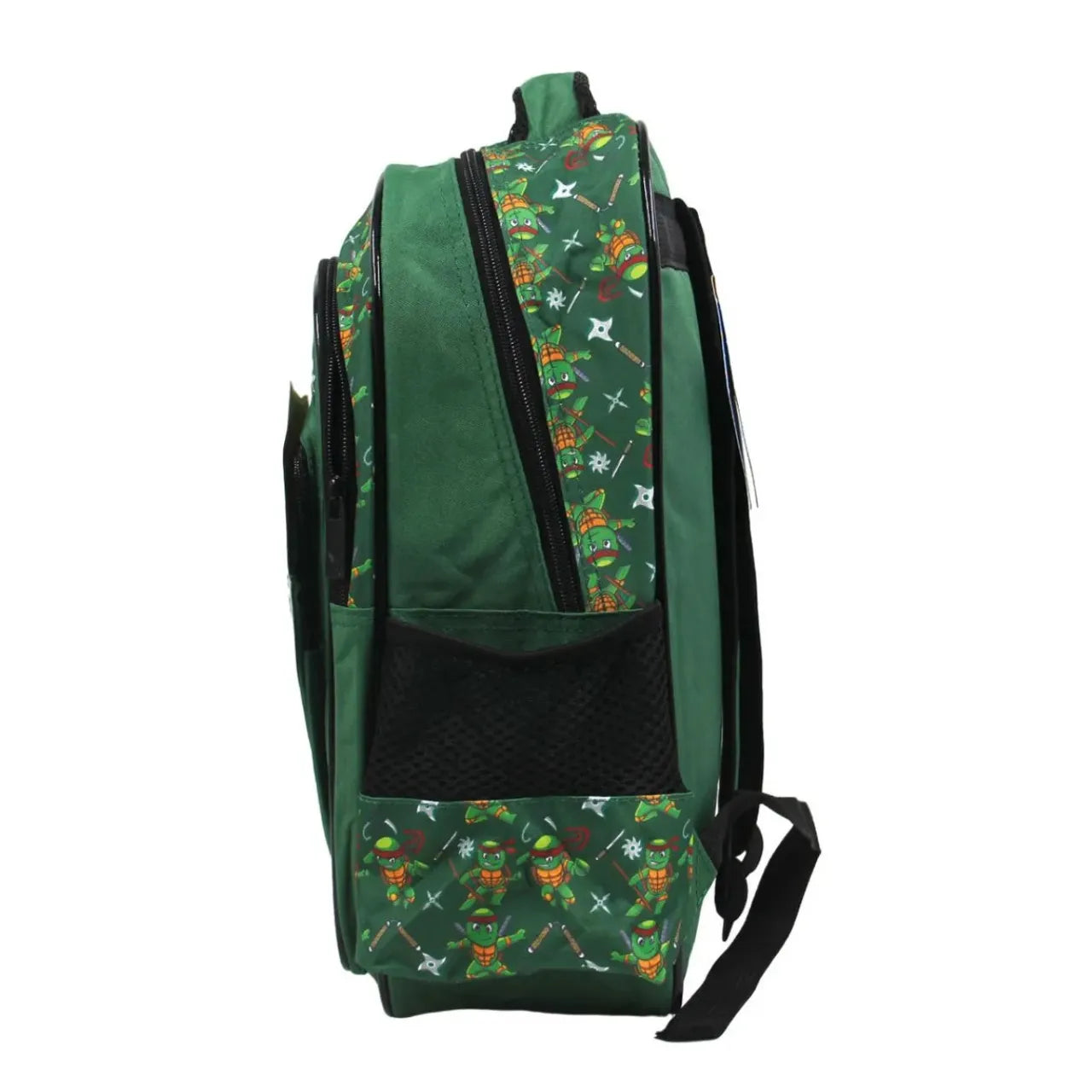 Mochila Infantil Costas Turtles Casco 3D EscolarL Baby com Bolso Frontal