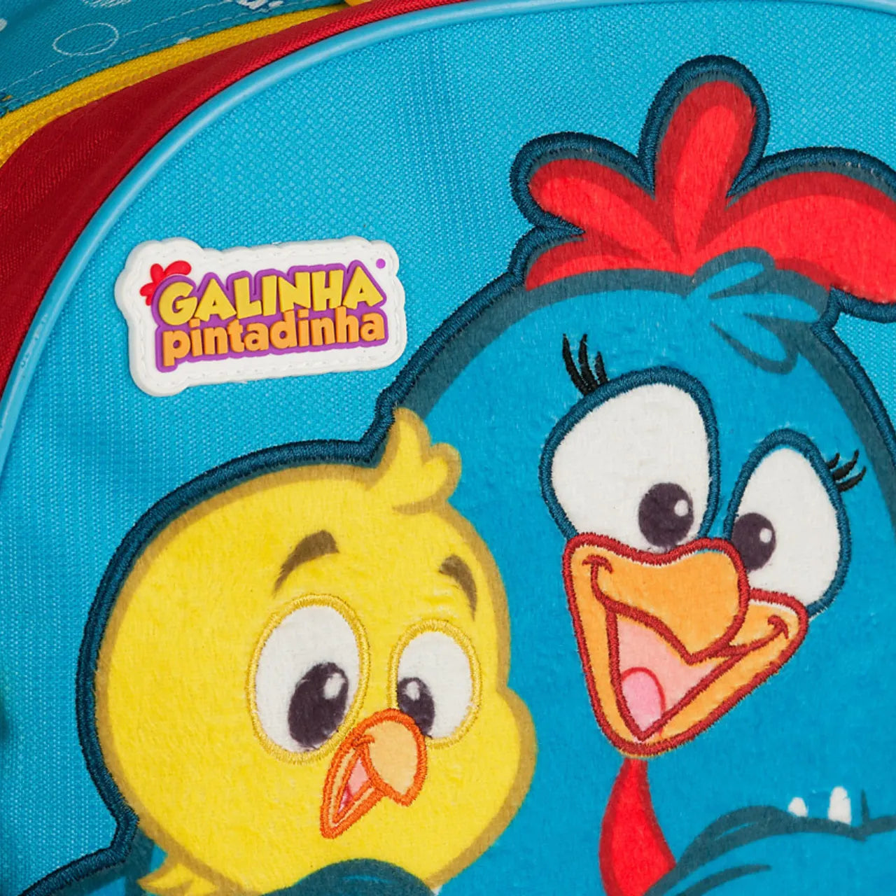 Mochila Infantil Escolar Costas Galinha Pintadinha com Bolso Frontal Organizado