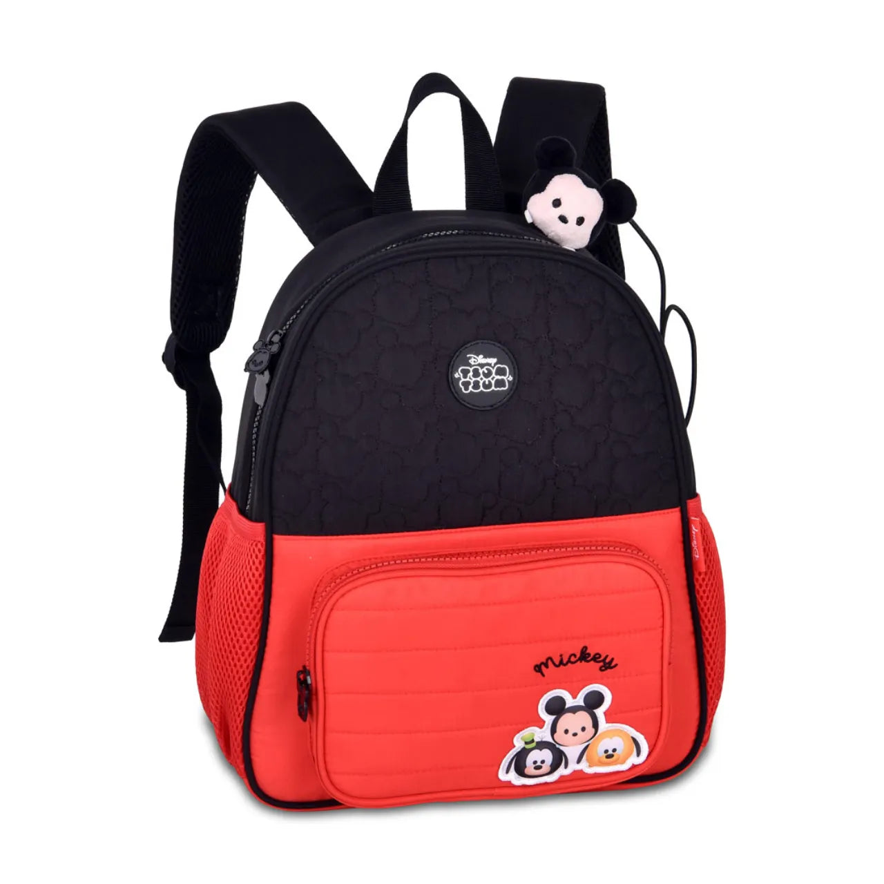 Mochila Infantil Escolar Costas Mickey Preta com Bolso Frontal
