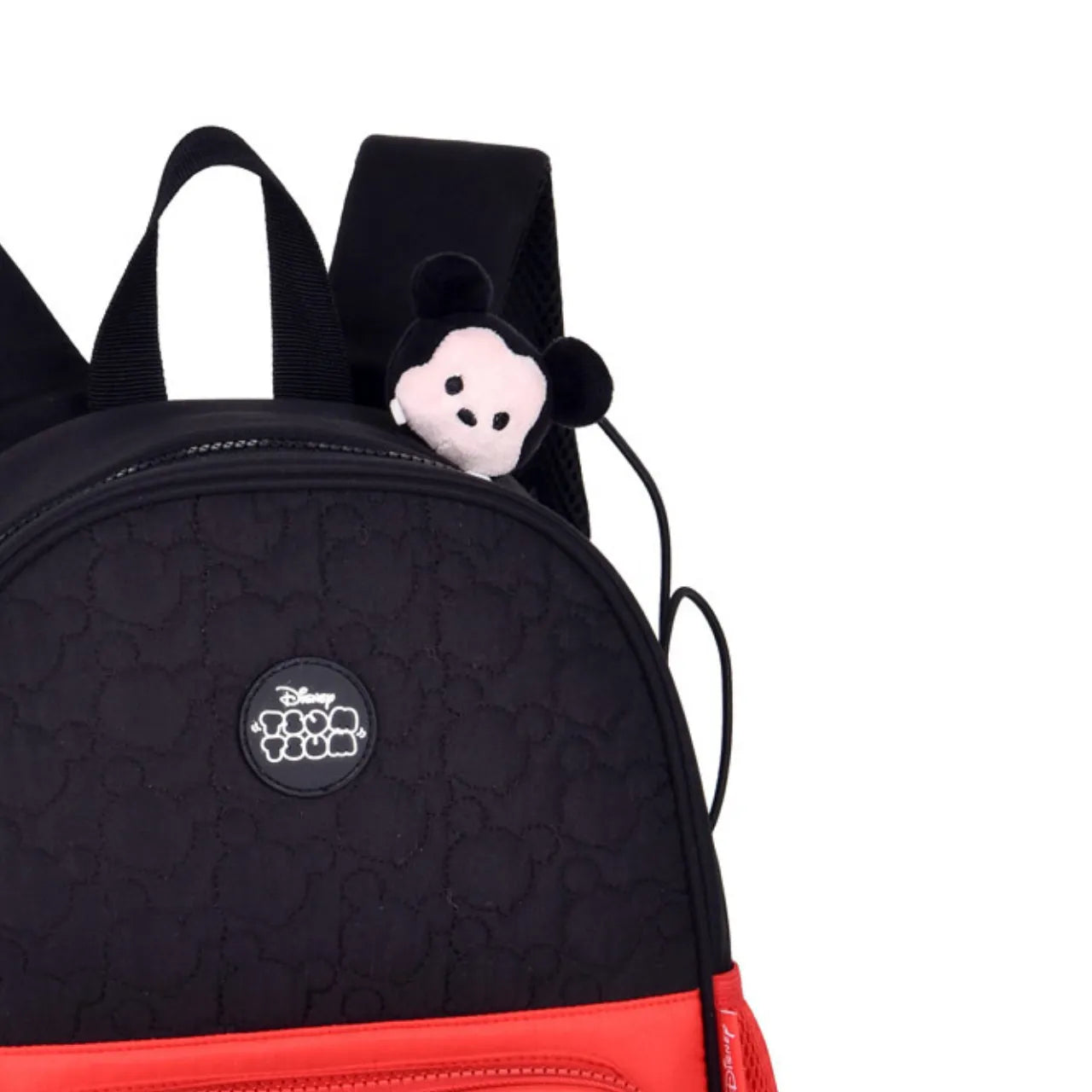 Mochila Infantil Escolar Costas Mickey Preta com Bolso Frontal