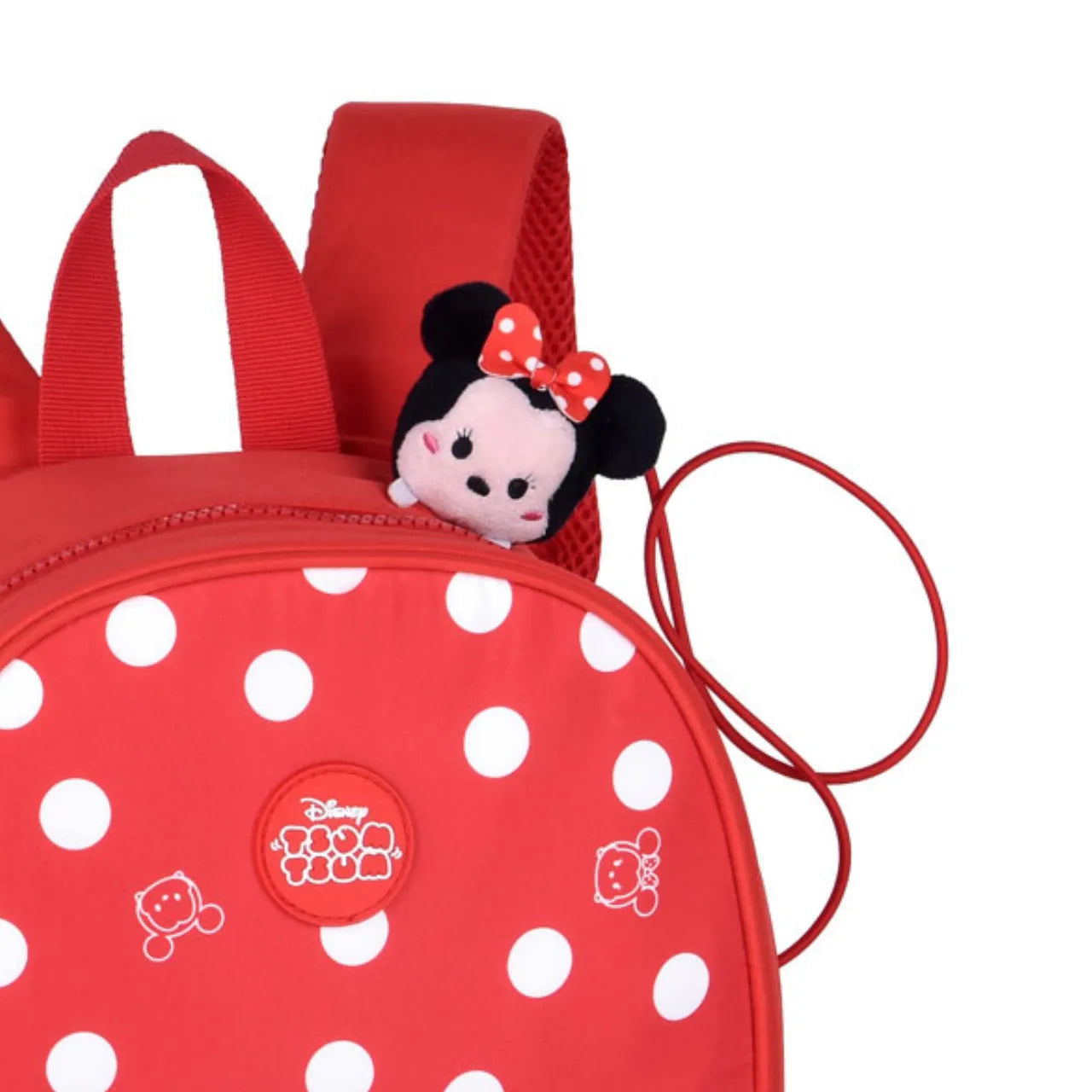 Mochila Infantil Escolar Costas Minnie Vermelha Bolso Frontal