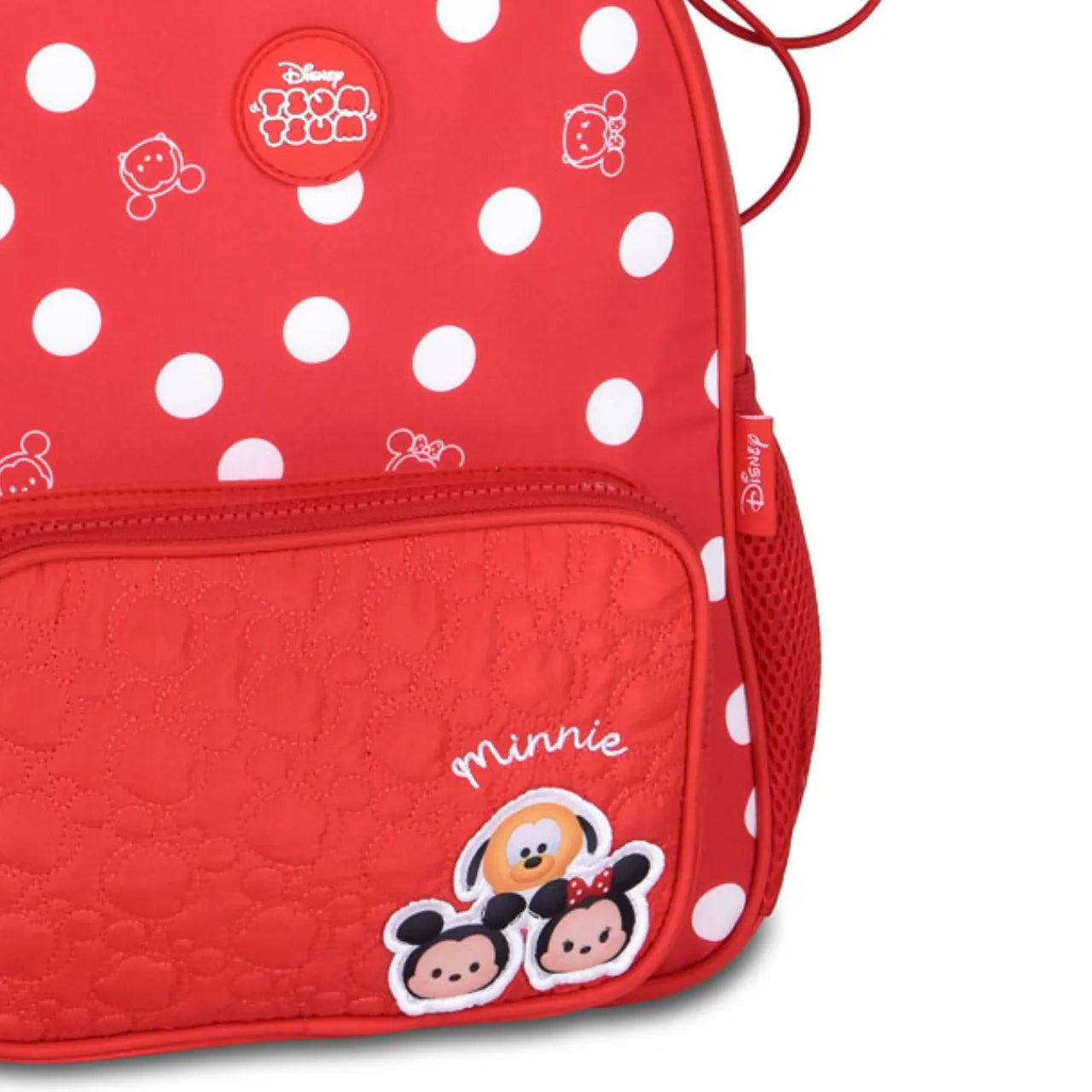 Mochila Infantil Escolar Costas Minnie Vermelha Bolso Frontal
