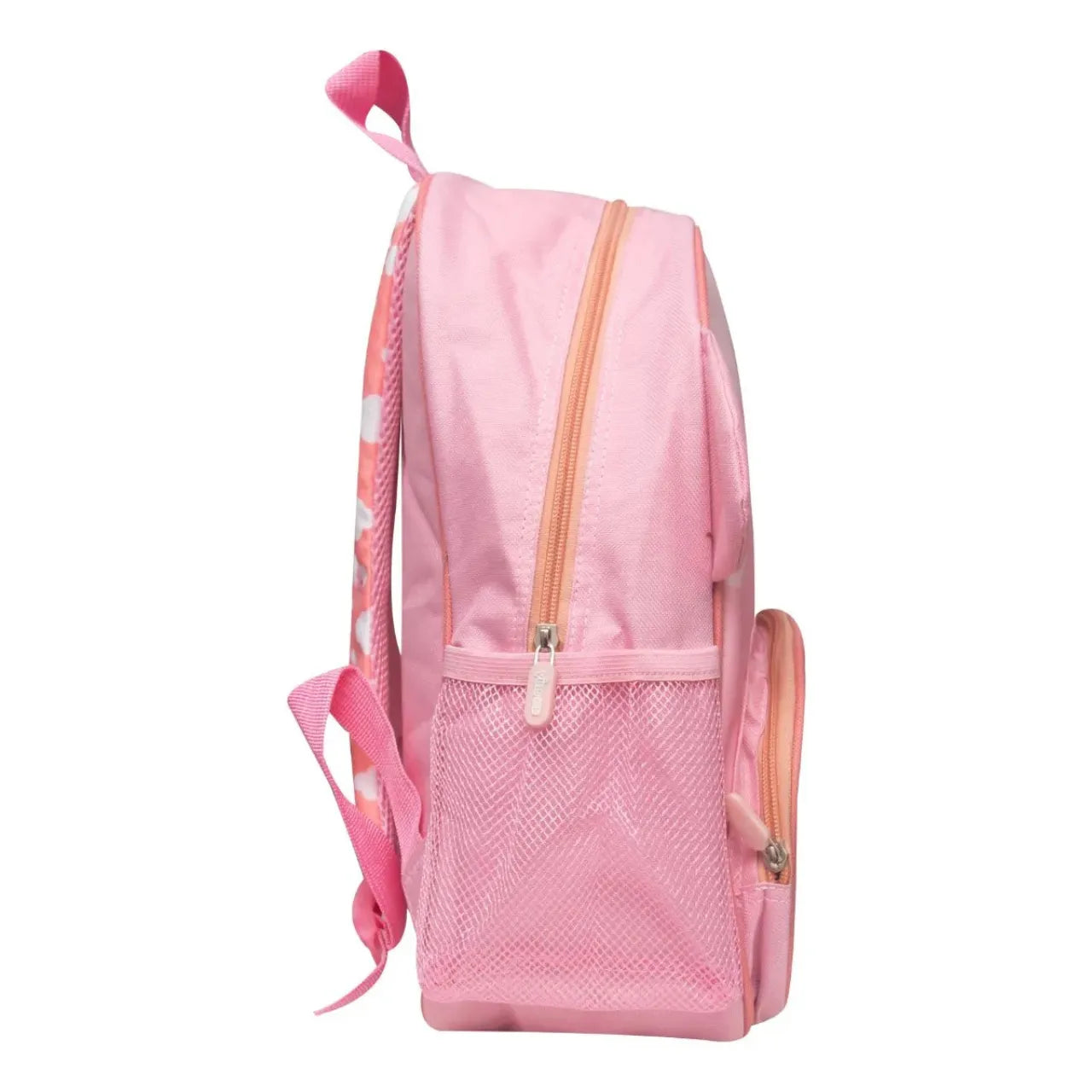 Mochila Infantil Escolar Costas Ovelhinha Rosa Bolsos Laterais