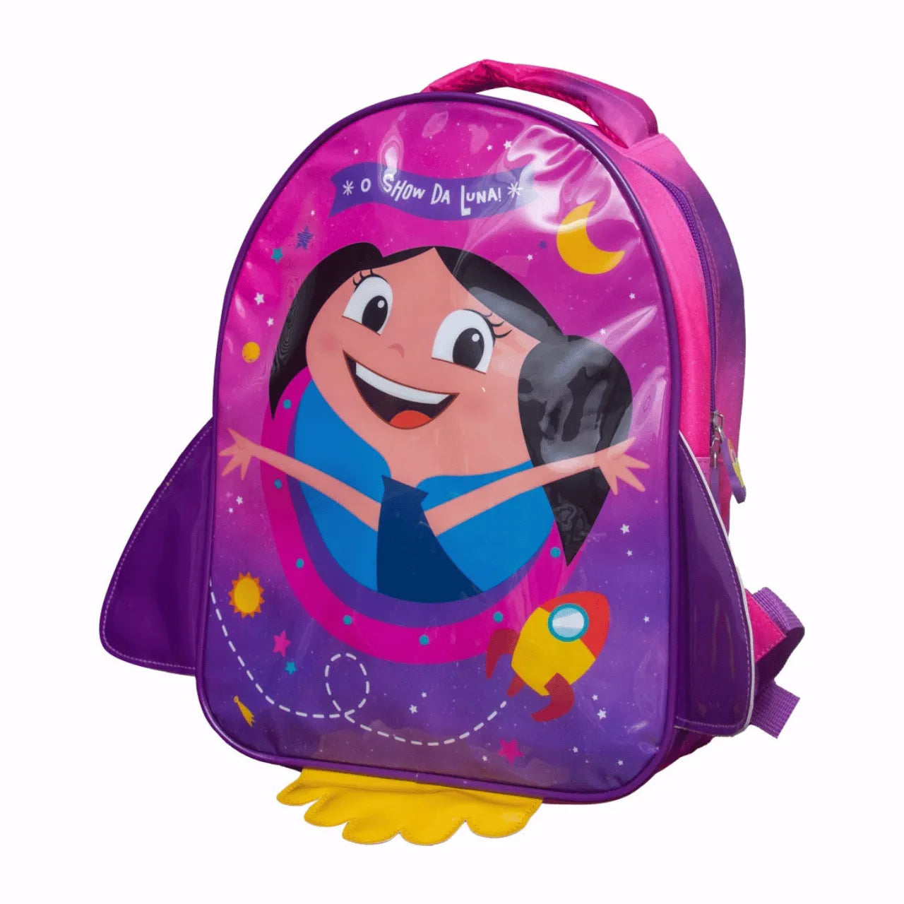 Mochila Infantil Escolar Costas Show da Luna com Design Anatômico e Alças Reguláveis
