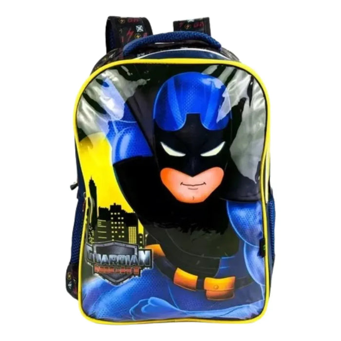 Mochila Infantil Escolar Costas Super Herói Guardião com Alças Ajustáveis e Tela Lateral