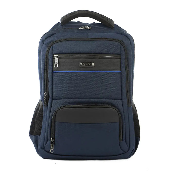 Mochila de Costas Azul Bolso para Notebook Alças Acolchoadas