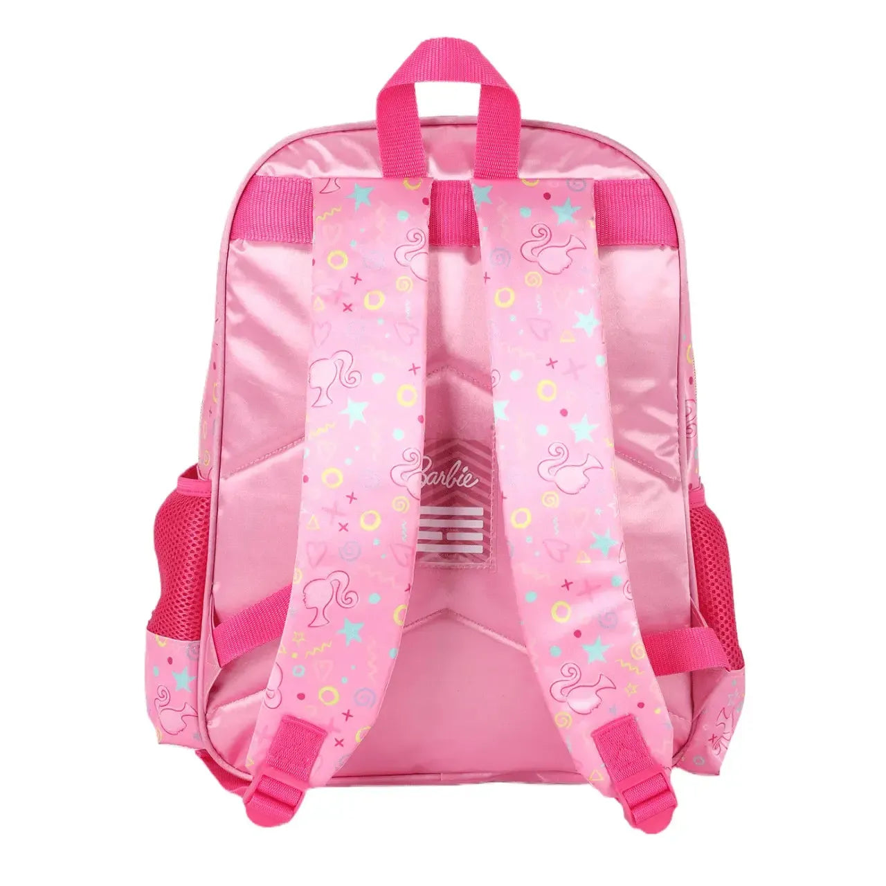 Mochila de Costas Barbie Rosa em Pelúcia Macia Alça Reforçada