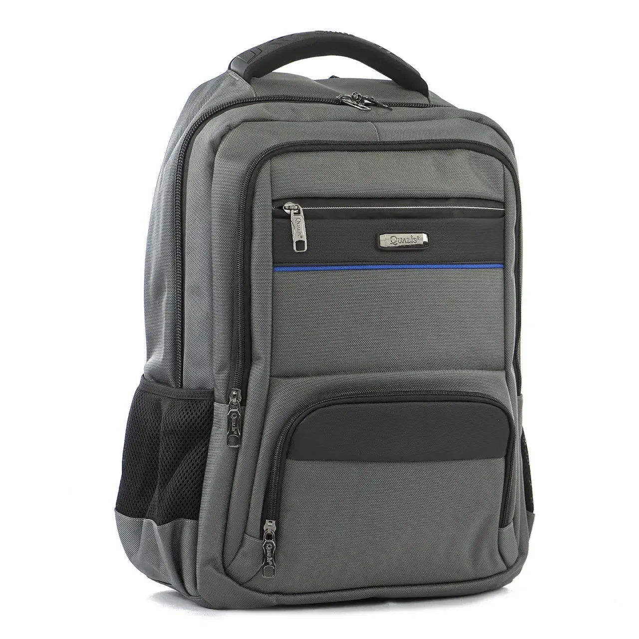 Mochila de Costas Cinza Bolso para Notebook Alças Acolchoadas Bolso Antifurto