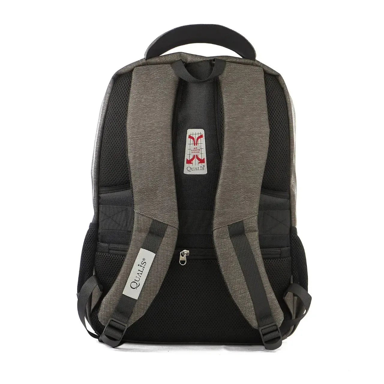 Mochila de Costas Cinza Reforçada porta Notebook com Bolso Antifurto