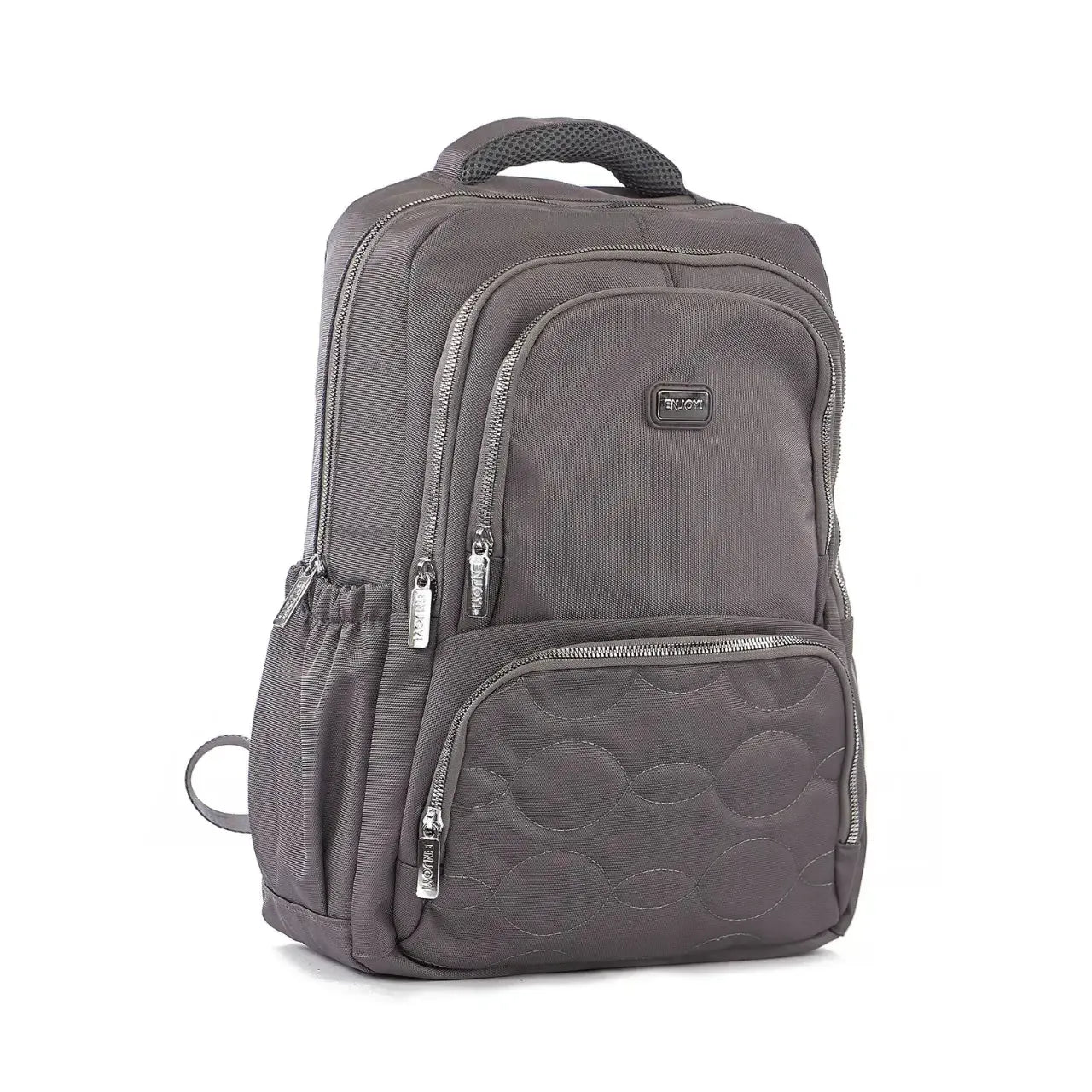 Mochila de Costas Cinza com Notebook Acolchoada Reforçada