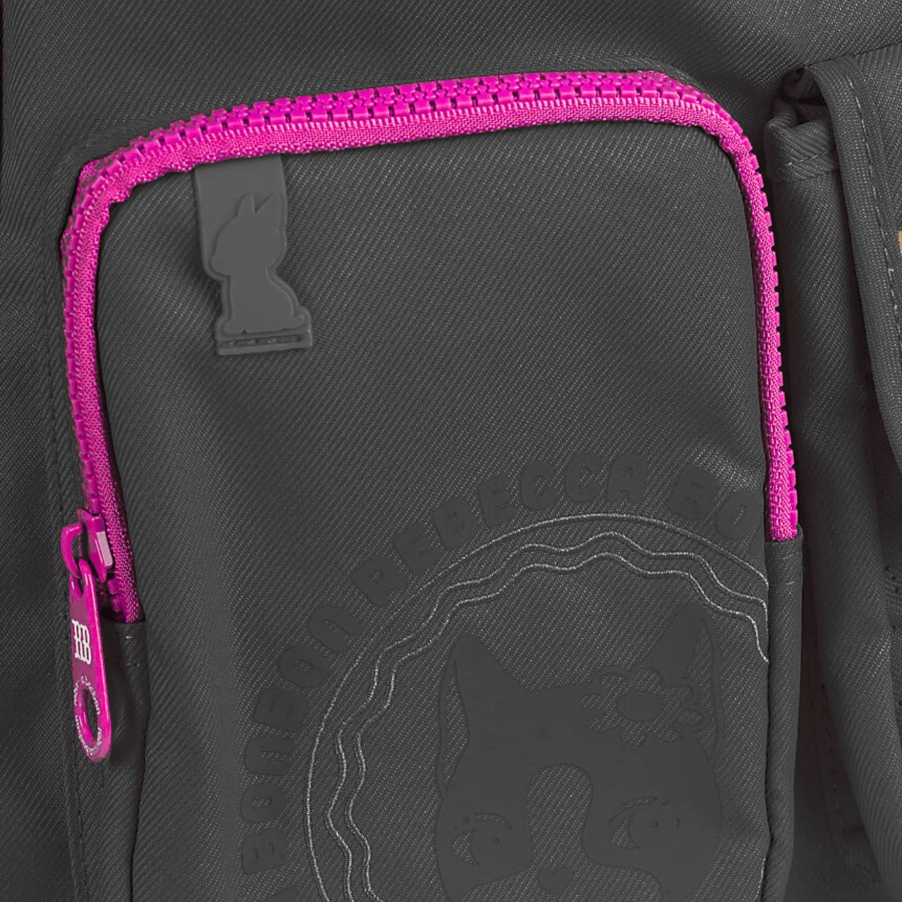 Mochila de Costas Rebecca Bonbon Preta Floral com Bolsos Frontais