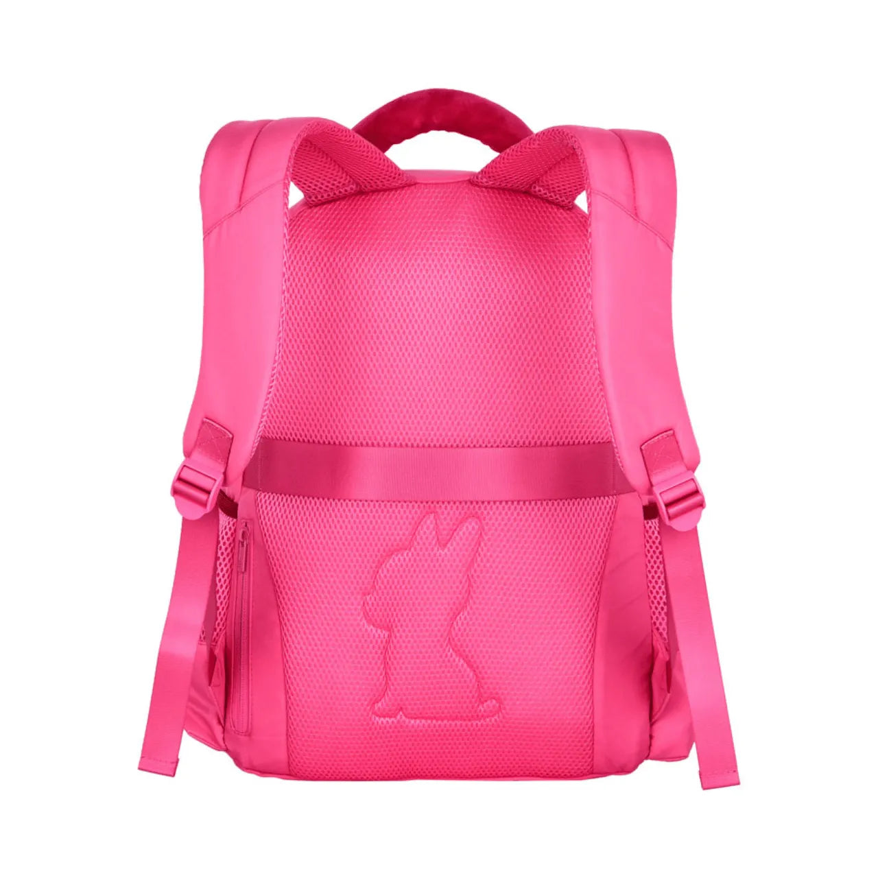 Mochila de Costas Rebecca Bonbon Rosa de Pelúcia com Bolsos Frontal